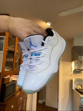 Jordan 11 Low White with Blue Accents